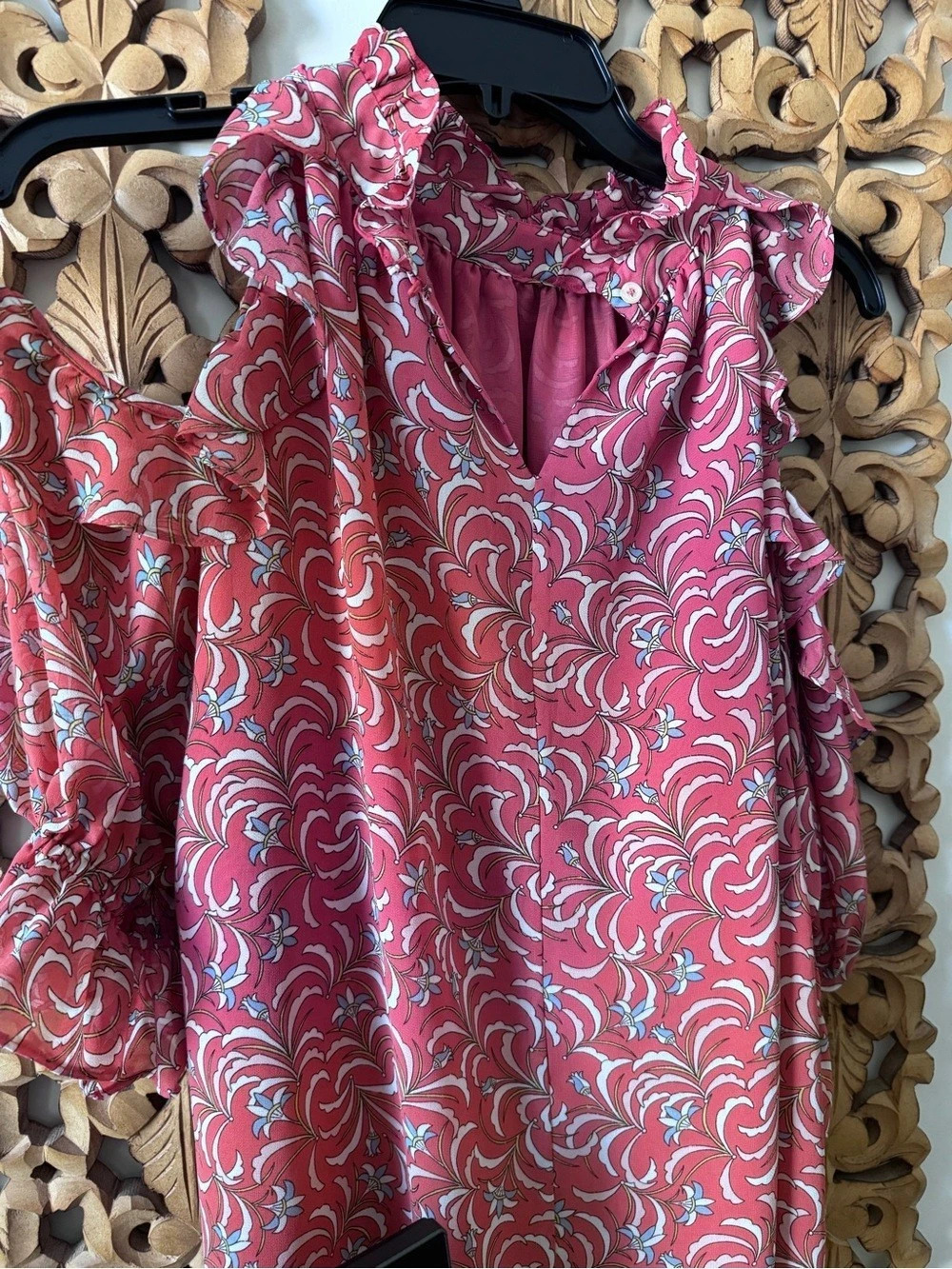 Max Studio Cold Shoulder Ruffle Sleeve Top - Picture 3 of 7